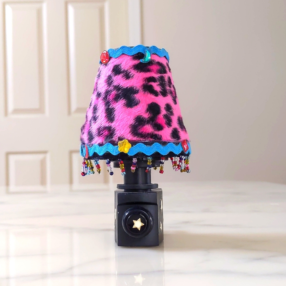 Multicolor and Decorated Wild Animal Print Night Light.